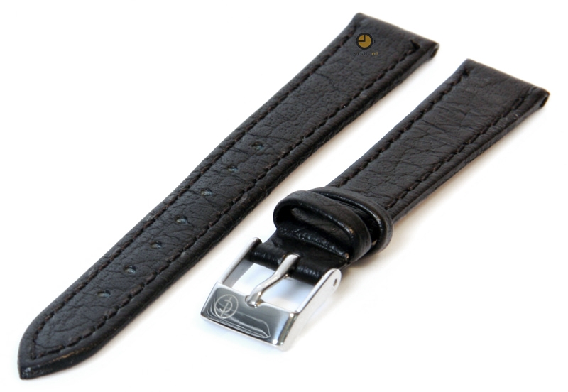 Watchstrap 10mm black buffalo leather