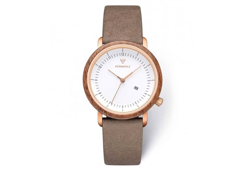 Kerbholz Carla wristband - Walnut Chocolate Vegan