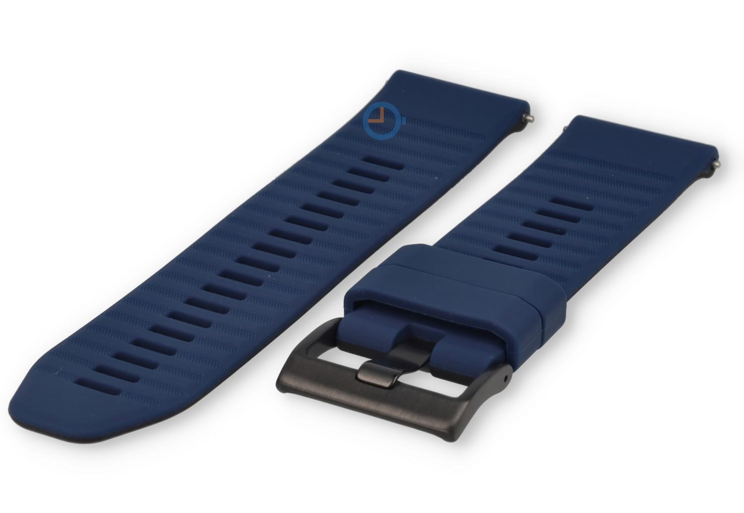 24mm silicone watch strap - navy black - quick-release