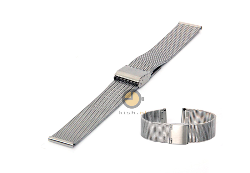 Mesh watchstrap 16mm silver