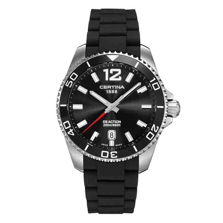 Certina bracelet C0134101705700A black rubber without buckle