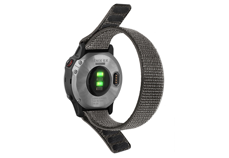 Garmin Fenix 5/6/7 horlogeband nylon donkergrijs