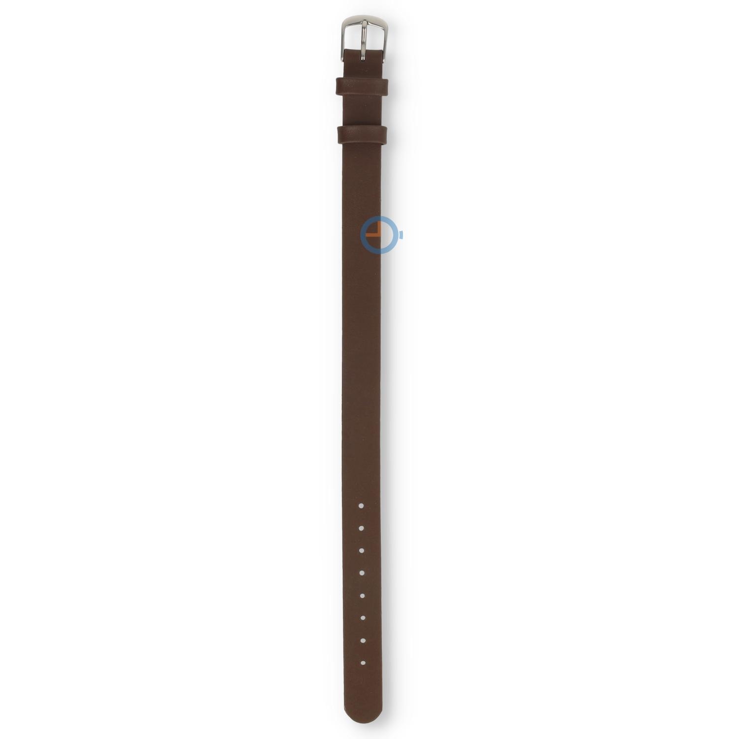 One-piece leather strap - 10mm - dark brown