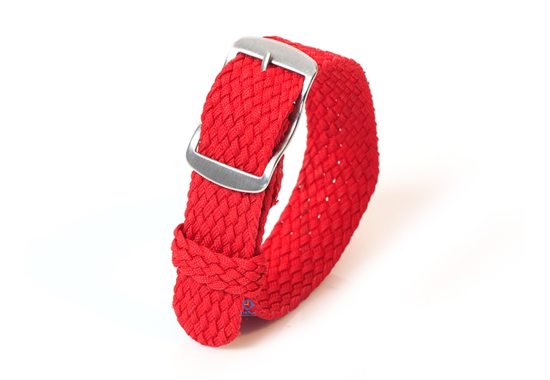 Perlon watch band 18mm red