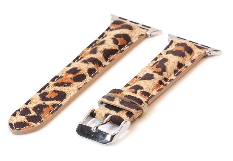 Apple Watch strap leather leopard print - 38/40/41/42mm