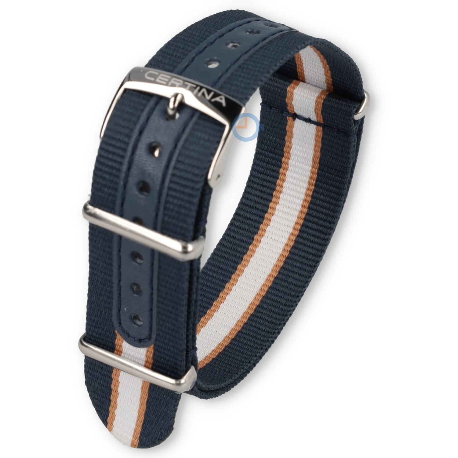 Certina strap C0384071804700A 20/20mm blue nylon