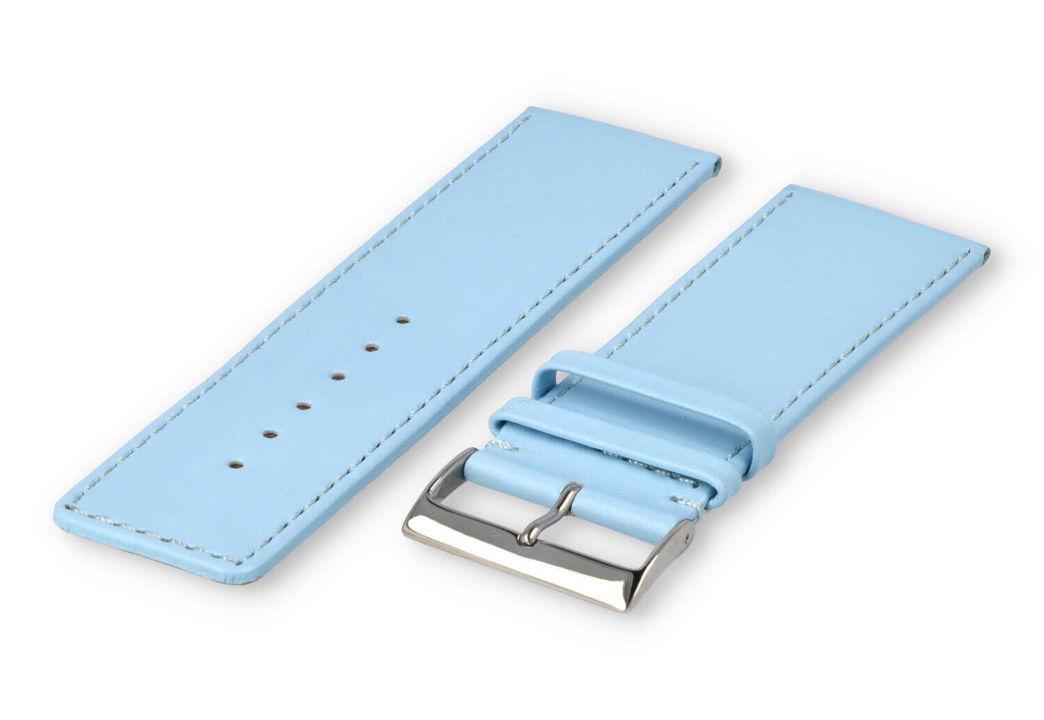 XL watch strap smooth leather - 30mm - ice blue