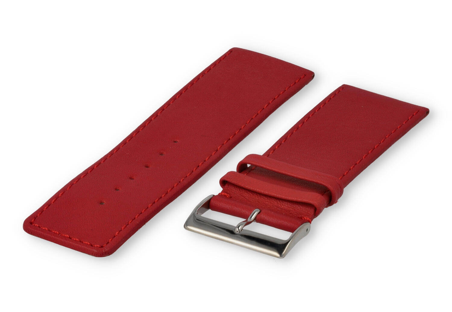 XL watch strap smooth leather - 30mm - dark red