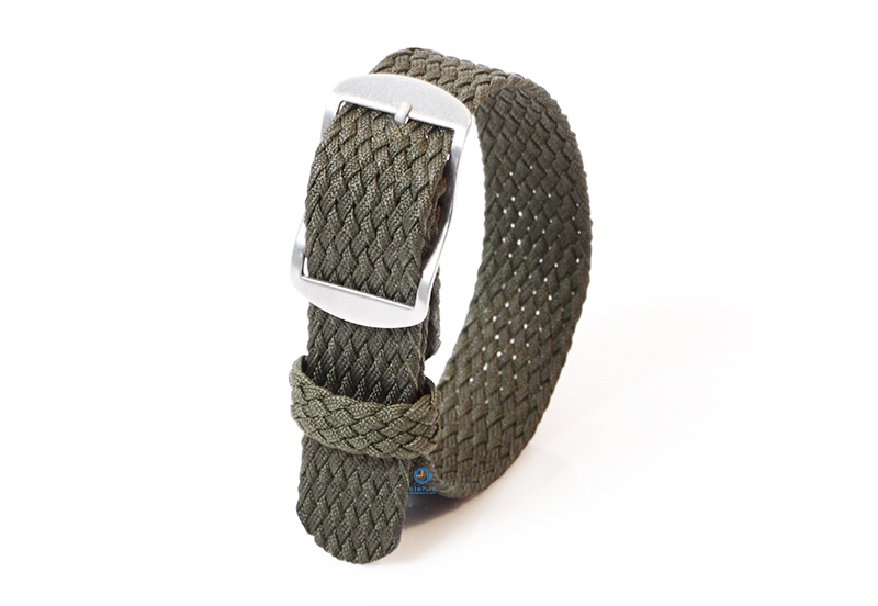 Perlon watch band 18mm darkgreen