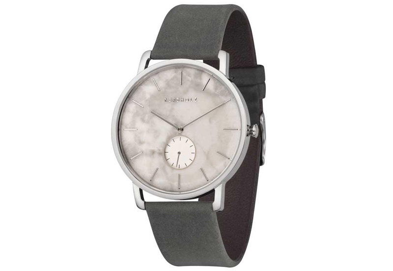 Kerbholz Fritz watchstrap White Marble/Asphalt