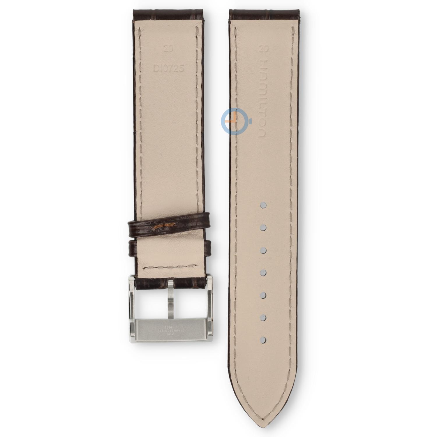 Hamilton watch strap H32515555 - brown leather