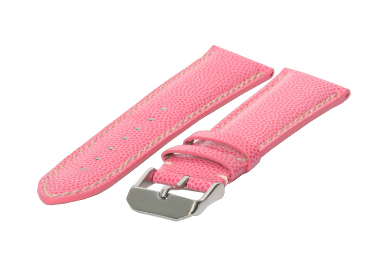Watchstrap 22mm pink leather