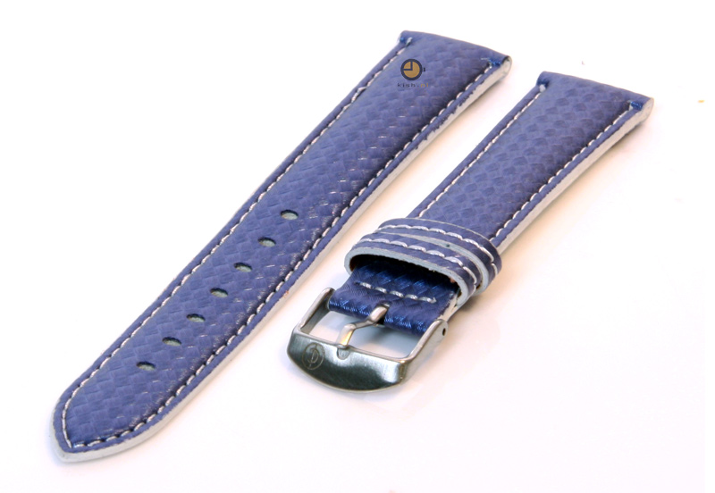 Waterproof blue-white watchstrap 22mm