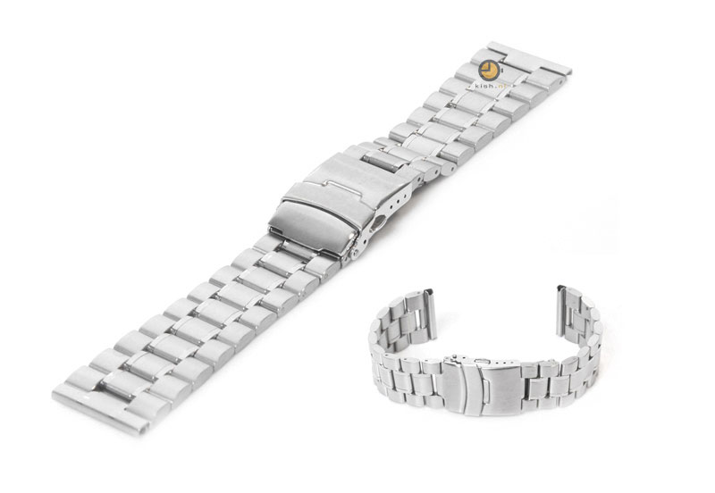 Watchstrap 24mm stainless steel silver