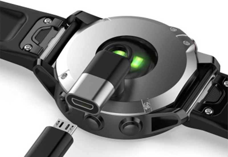 Mini oplaad adapter Micro-USB voor Garmin - Zilver