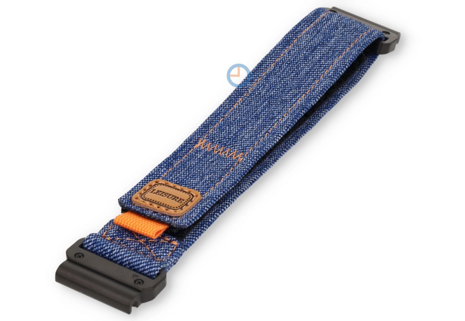 Blue denim Garmin Fenix wrist strap - 22mm - hook-and-loop