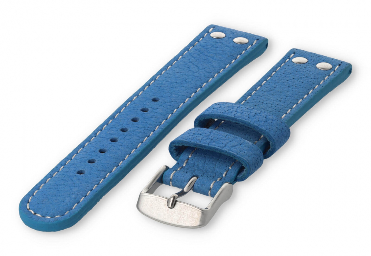Flieger watch band 20mm lightblue leather