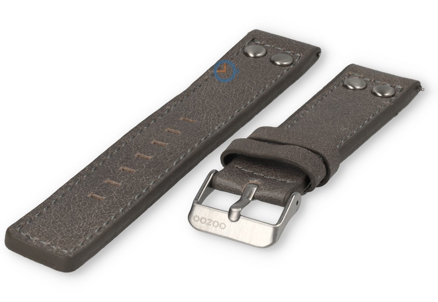 Oozoo watchstrap 20mm grey leather