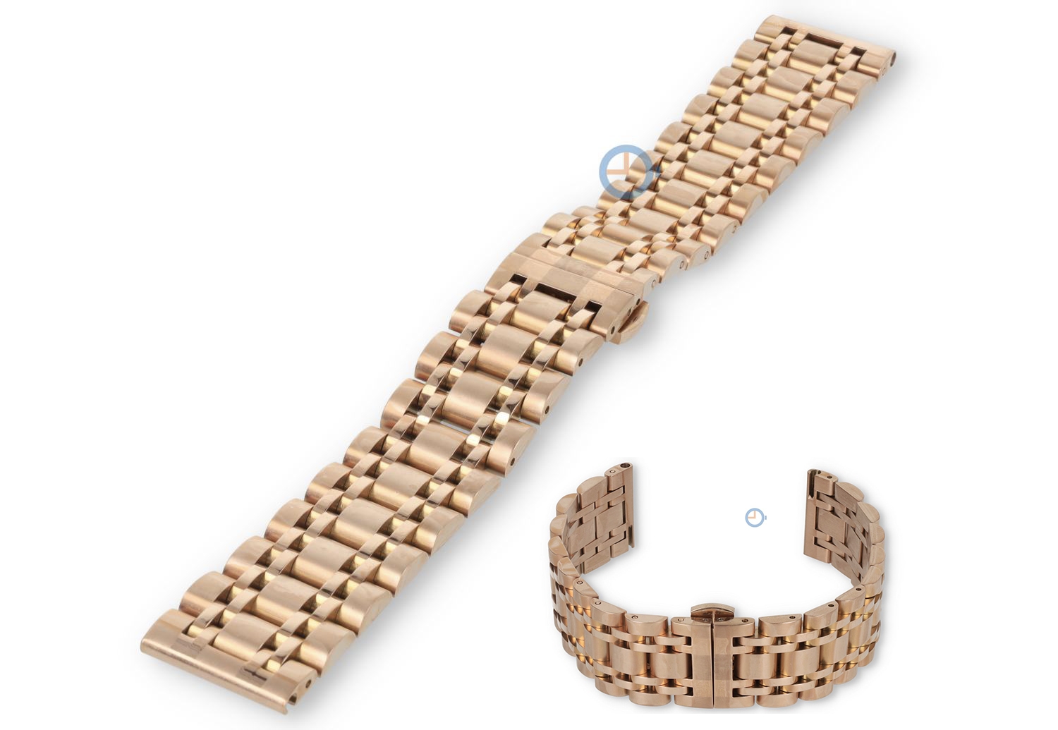 Steel bracelet 22mm - rosegold