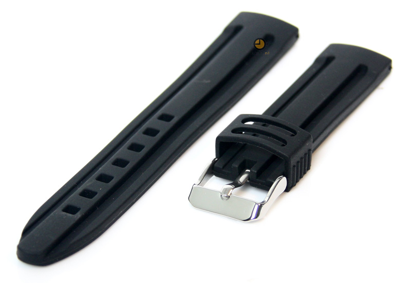Watchstrap 20mm silicone black