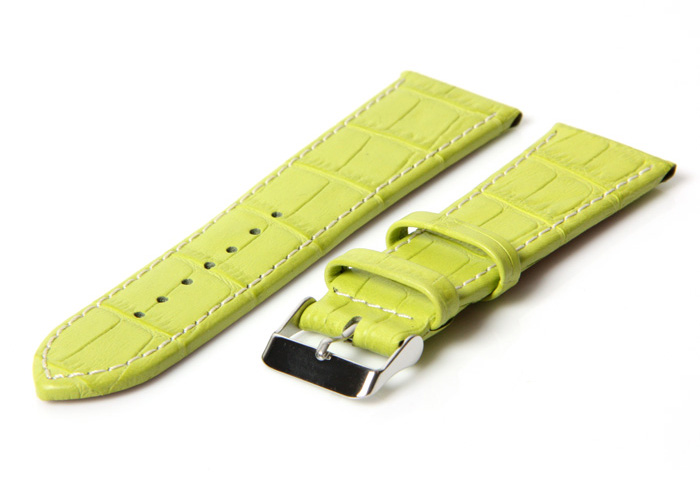 Watchstrap 28mm croco green