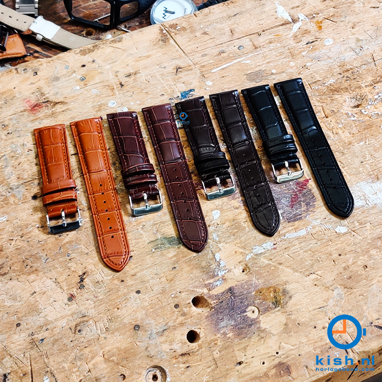 Horlogeband voor Edox Les Bémonts - 22mm - donkerbruin
