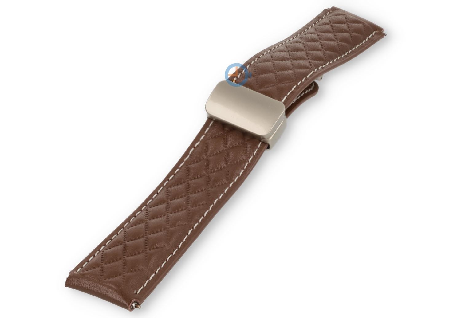 Magnetic watch strap luxury leather - 20mm - Dark-Brown
