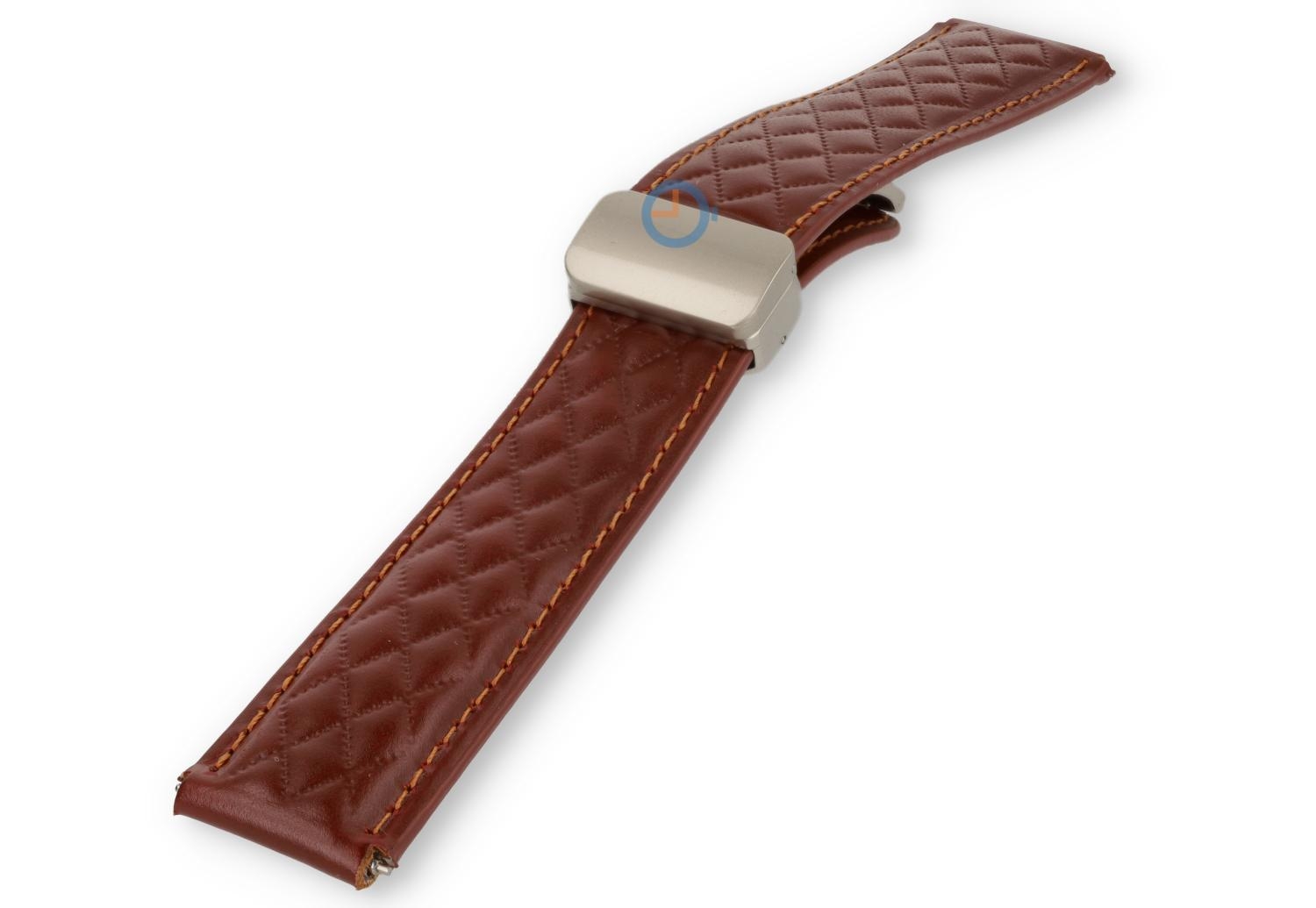 Magnetic watch strap luxury leather - 20mm - Bordeaux