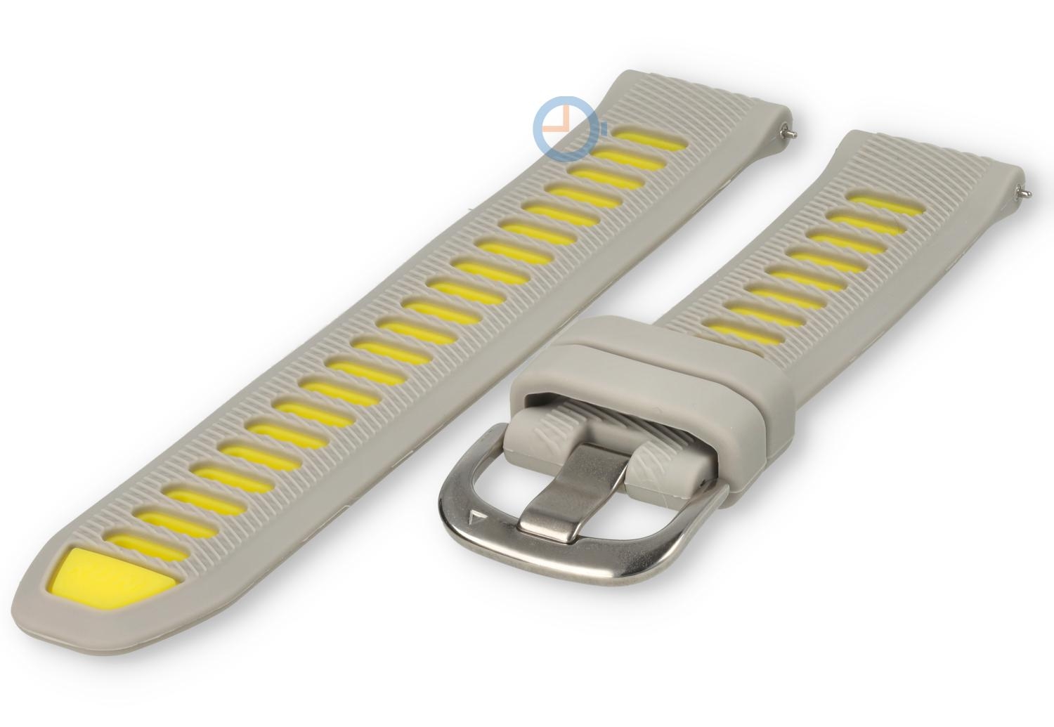 Run watch strap 18mm silicon - Grey Yellow
