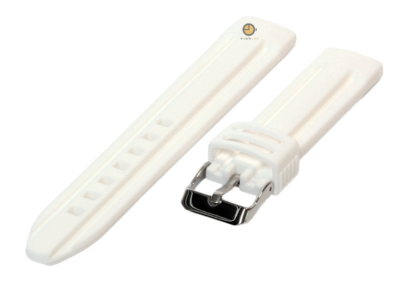 Watchstrap 18mm silicone white