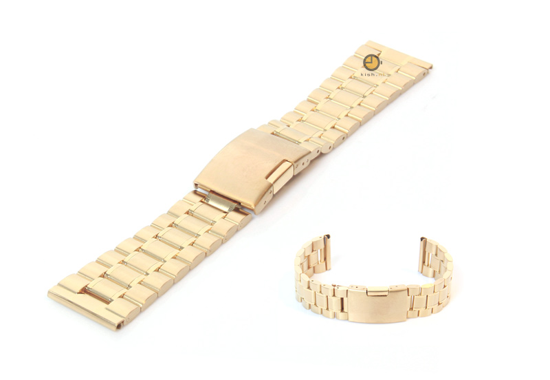 Watchstrap 24mm stainless steel gold