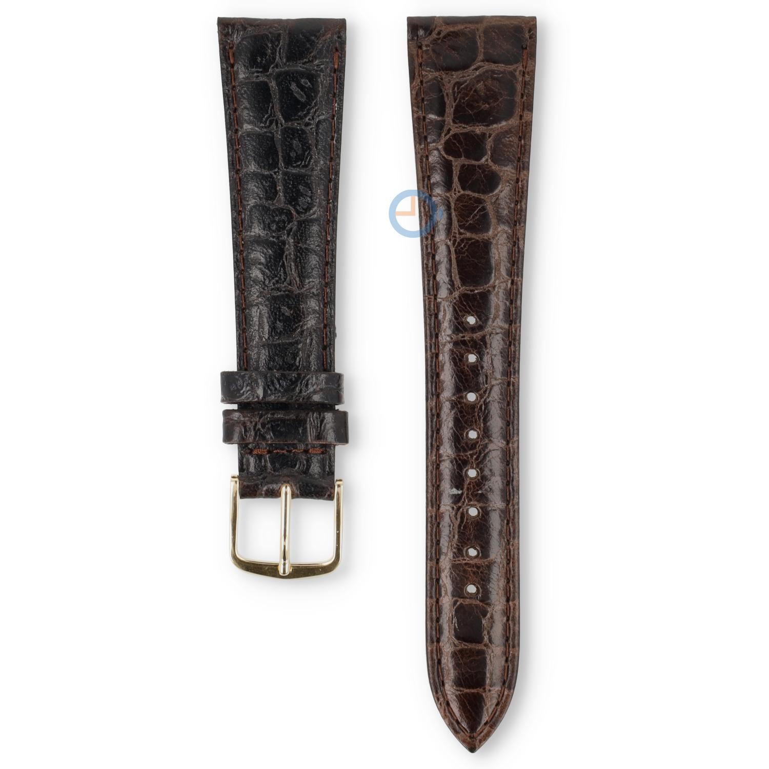 Universal 20mm brown leather watch strap - Pulsar