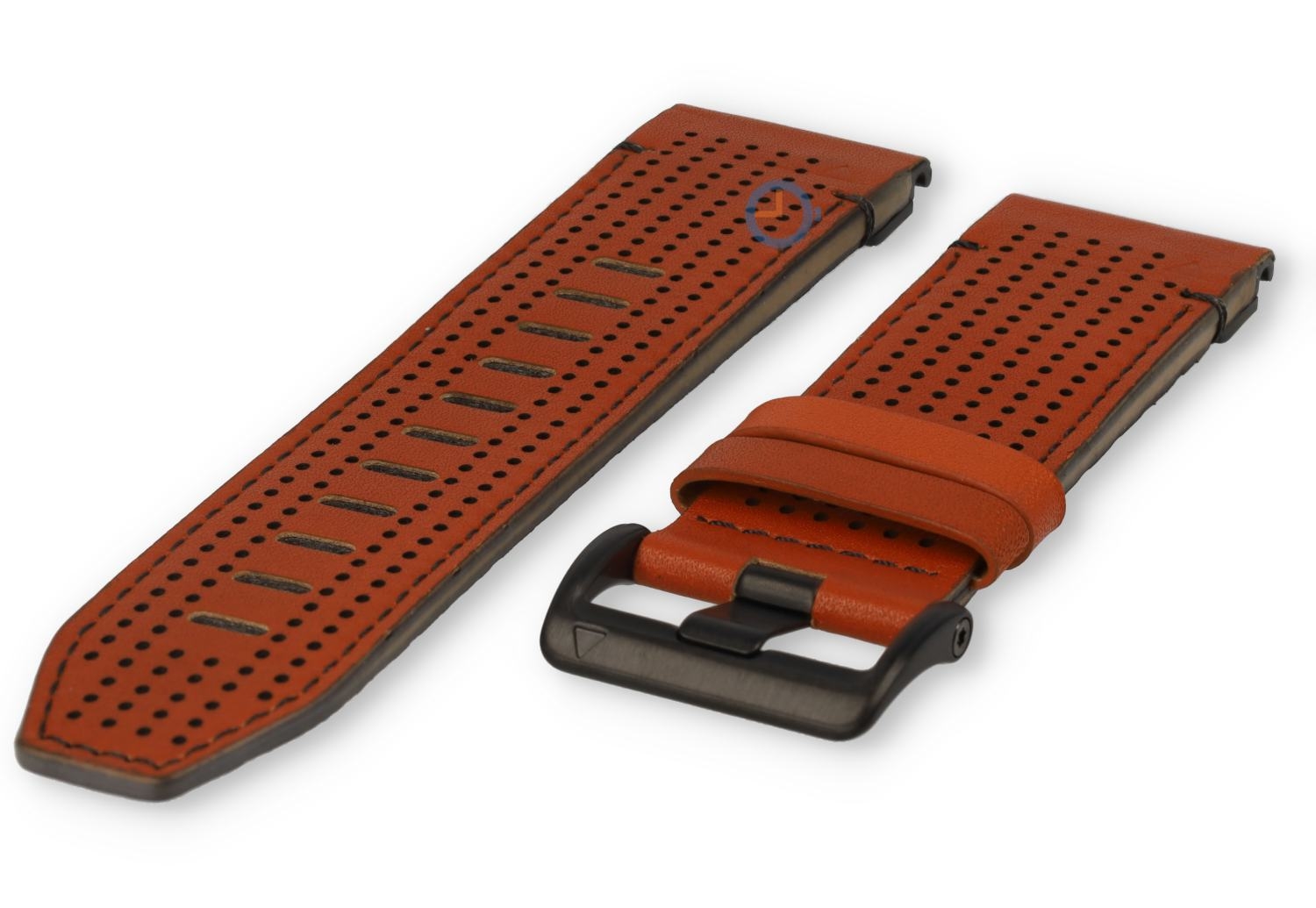Premium leather band Garmin Fenix 7X - 26mm (brown/black)