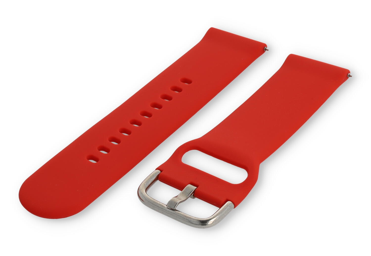 Watch strap 22mm silicone red (Size: S)