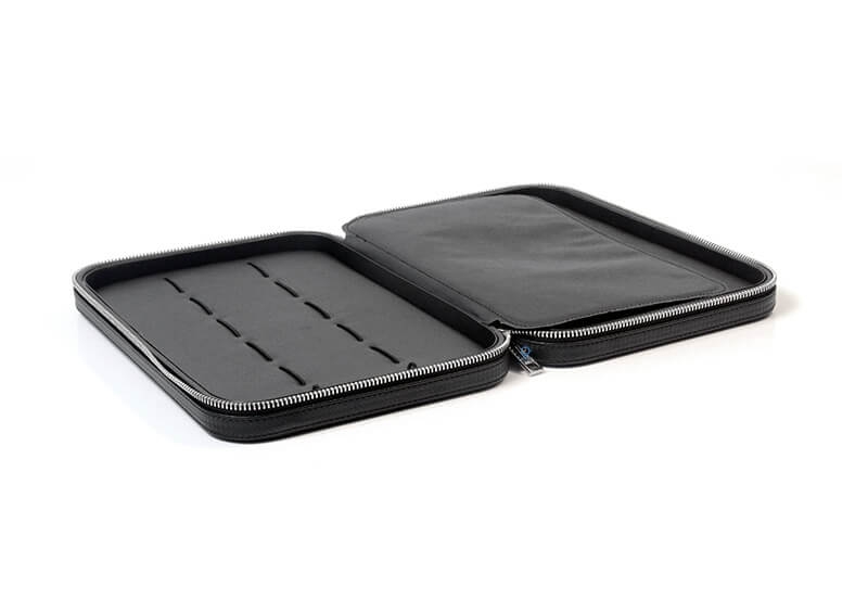Watchcase for 10 watchstraps - black carbon