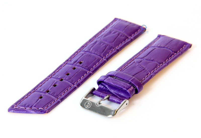 Watchstrap 24mm purple leather