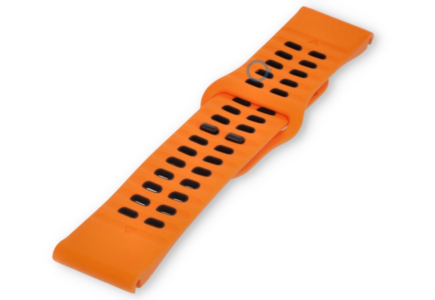 Breathable watch strap silicone - 26mm - orange/black