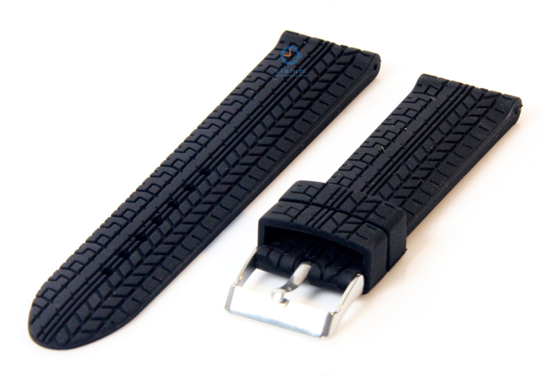 Watchstrap 24mm rubber black