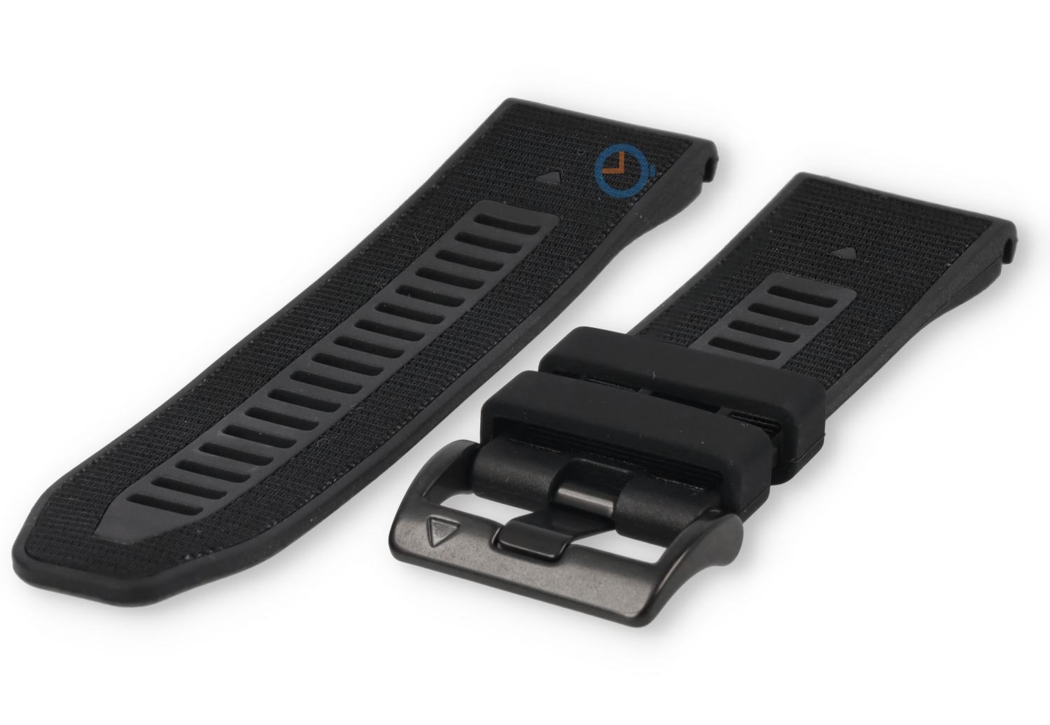 Silicone/nylon strap with QuickFit 22mm - black