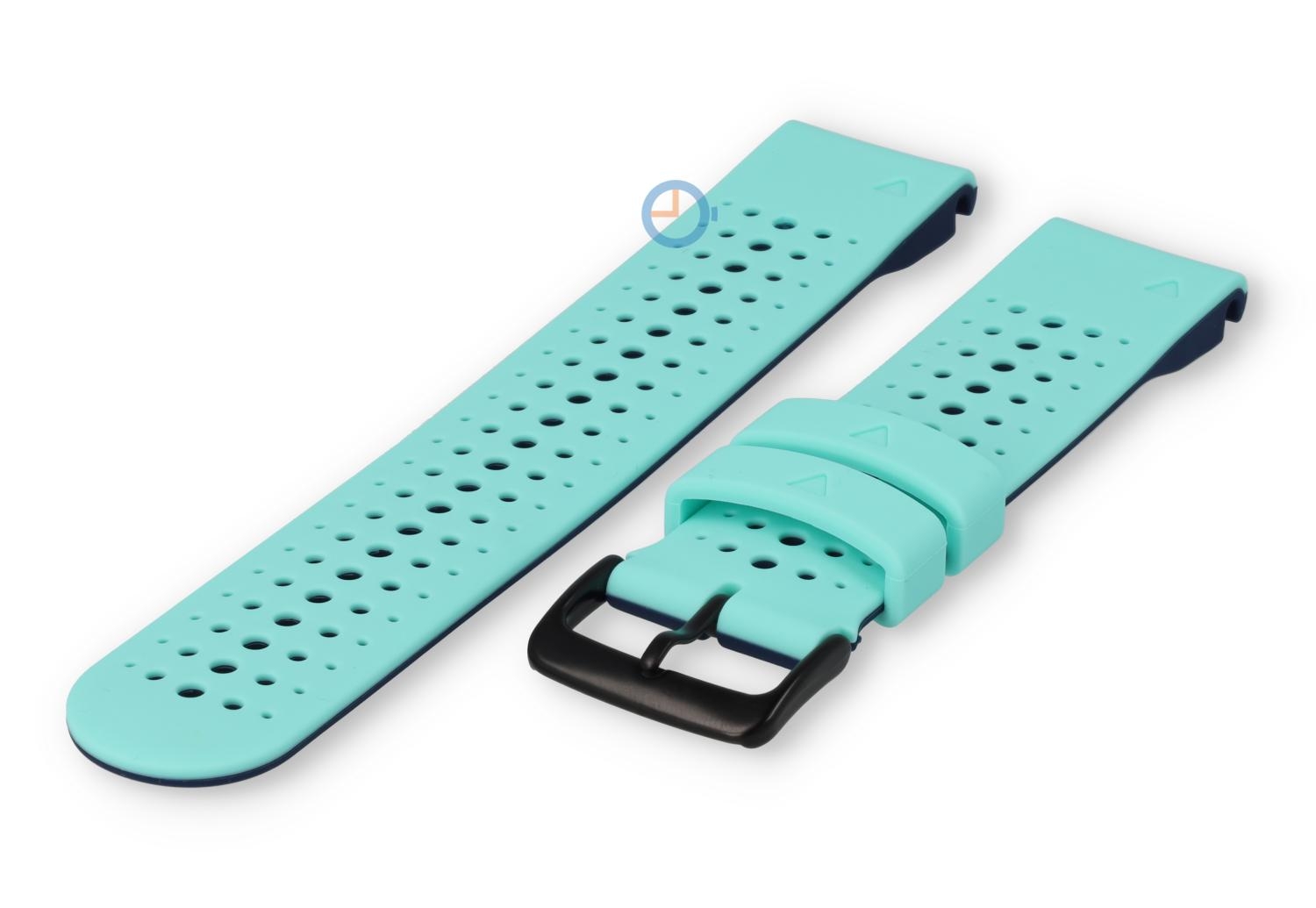 QuickFit 22mm strap - Garmin Fenix 7 - mintgreen/blue
