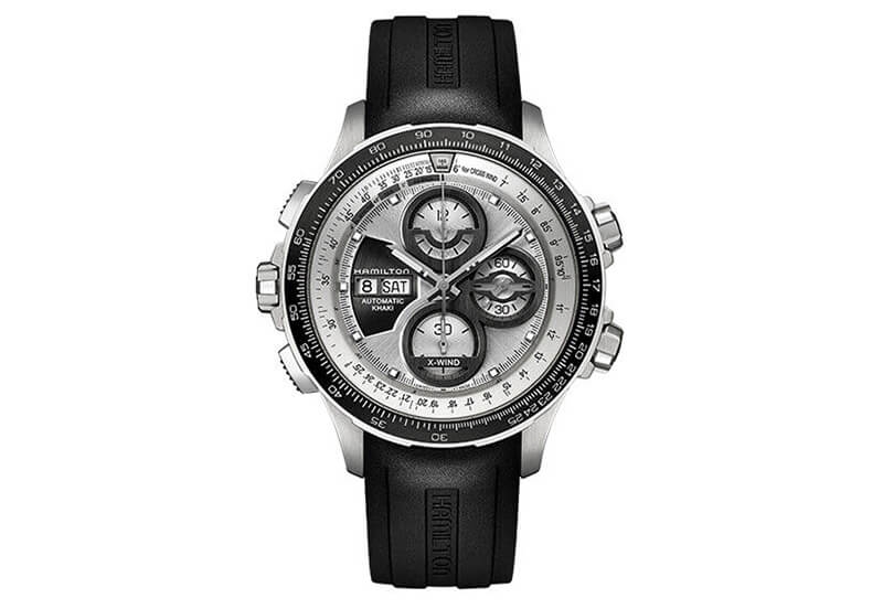 Hamilton horlogeband H77726351 - zwart siliconen