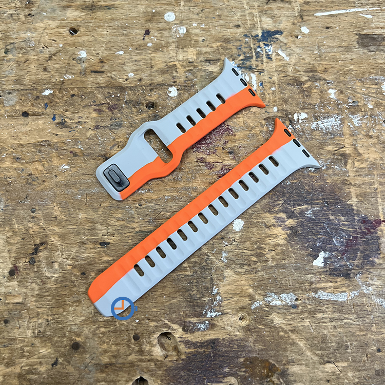 Silicon strap Apple Watch 41mm - grey orange