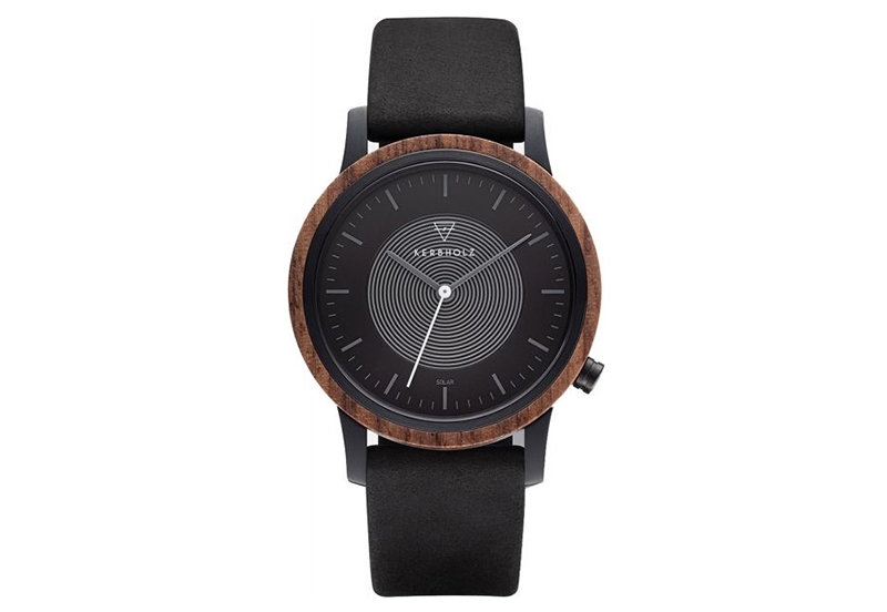 Kerbholz Fred wristband - Walnut Midnight Black Solar