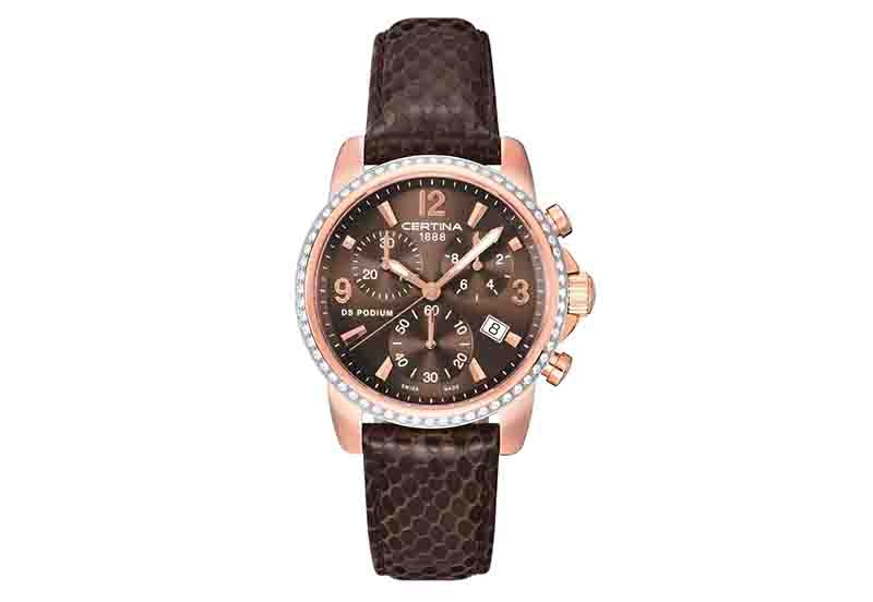 Certina leather strap C0012173629710A 17/14mm brown