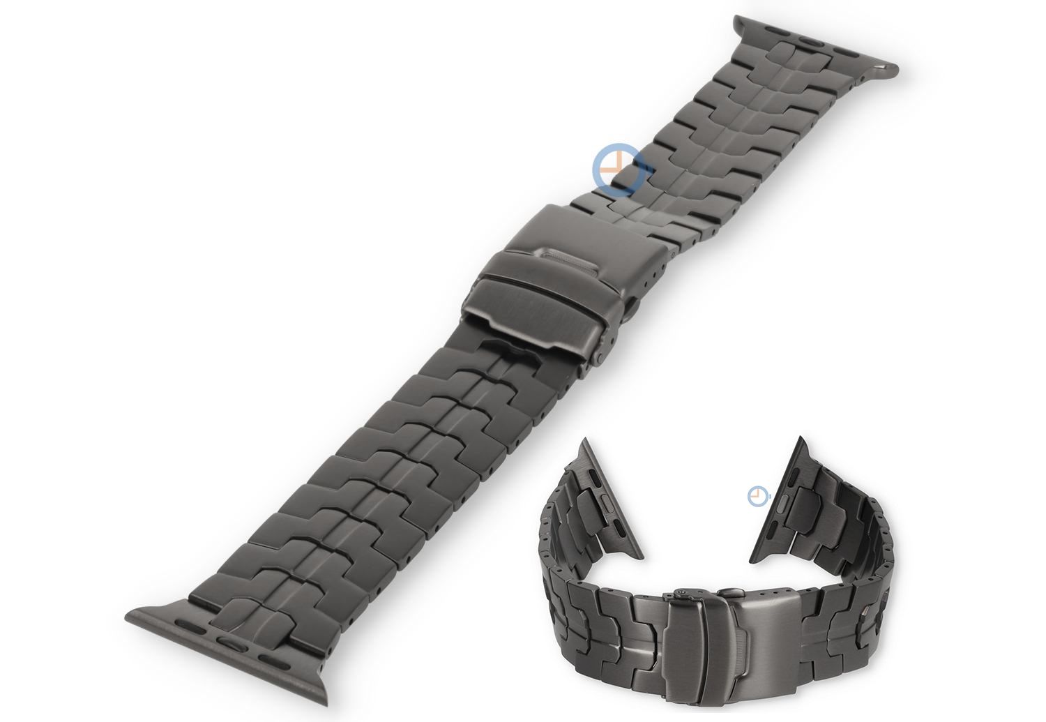 Titanium-look Apple watch strap - 44/45/46/49 - gray