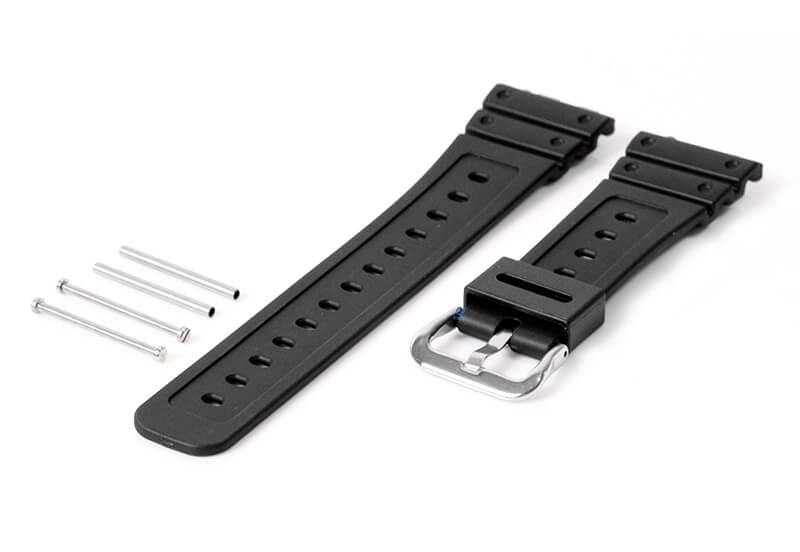 Casio G-Shock GMW-B5000 horlogeband rubber - zwart/zilver