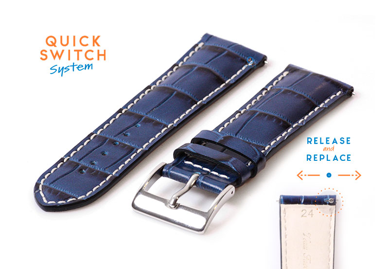 Watchstrap 24mm blue