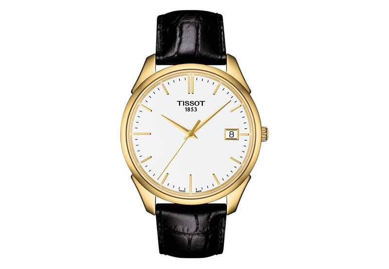 Tissot watch strap T9204101601101 black leather