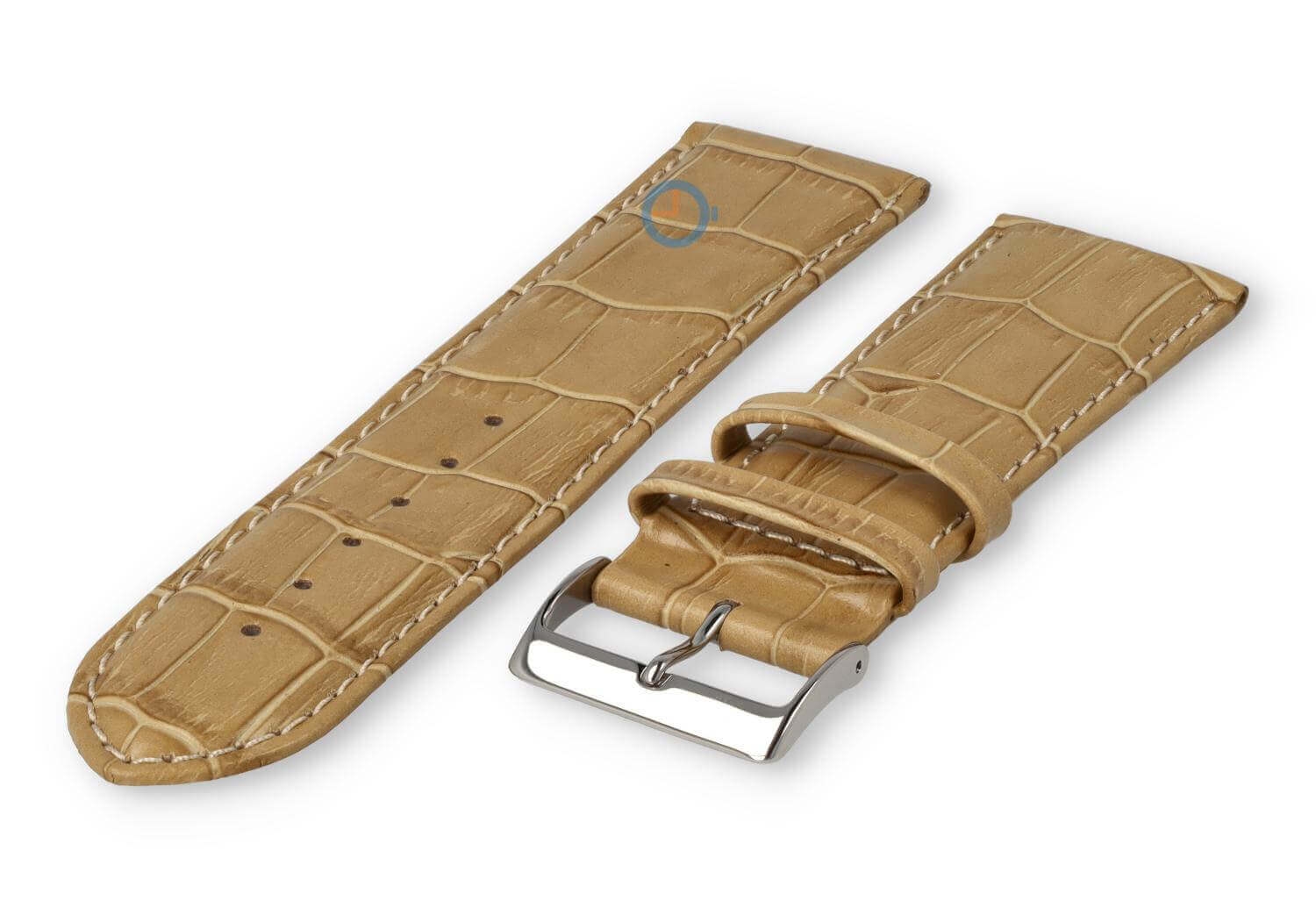 Calfskin watch strap - 26mm - sand