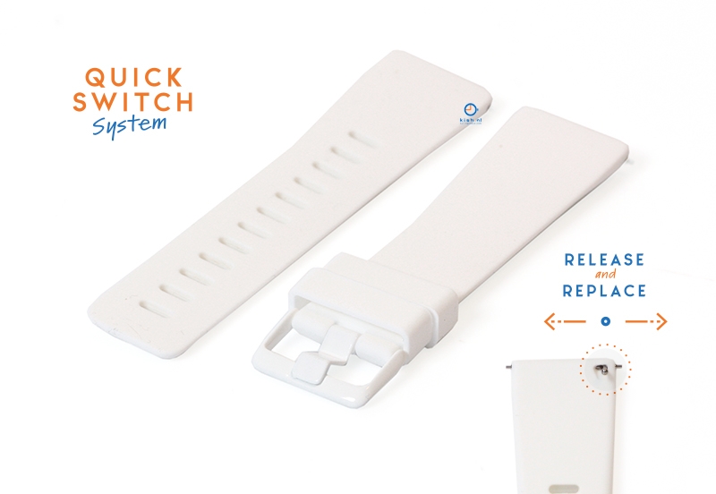 Watchstrap 23mm silione white